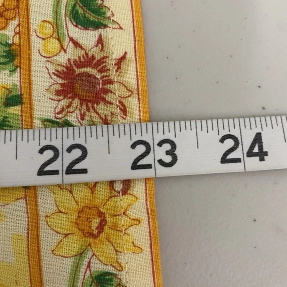 Vtg Handmade Sunflower Cloth Napkin SET‎ of 5 Fall Harvest Autumn 23 x 23